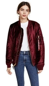 Alpha Industries Ma-1 Reversible Bomber Jacket In Burgundy