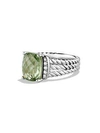 David Yurman Petite Wheaton Ring With Prasiolite And Diamonds