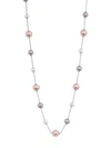 MAJORICA Colorful Pearl & Sterling Silver Necklace