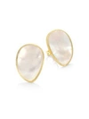 MARCO BICEGO LUNARIA 18K YELLOW GOLD & WHITE MOTHER-OF-PEARL STUD EARRINGS,400095688610