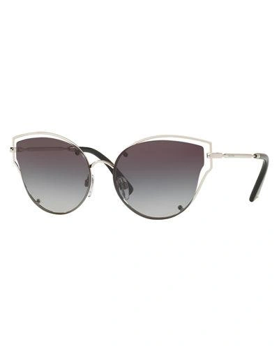Valentino Cut-out Metal Butterfly Sunglasses In Black