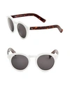 ILLESTEVA LEONARD II WHITE 50MM OVERSIZED ROUND SUNGLASSES,400095656747