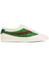 GUCCI FALACER SNEAKERS WITH SEQUINNED WEB,483266BXOO012474378