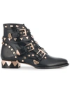 Sophia Webster Riko Stud-embellished Leather Ankle Boots In Black