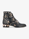 Sophia Webster Riko Stud-embellished Leather Ankle Boots In Black