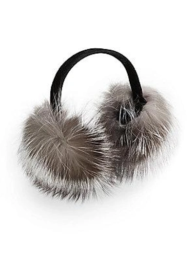 Gucci Fox Fur Expandable Earmuffs In Black