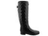 Hunter Original Refined High Gloss Quilted Waterproof Rain Boot In Black