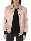 Saint Laurent Crystal-embellished Bomber Jacket In Pink