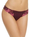 Simone Perele Wish Lace Mesh Tanga In Blossom