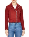 SANDRO ADAYA SUEDE MOTO JACKET,V6943H