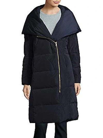 Cole Haan Portrait Collar Puffer Coat In Black