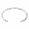 Anchor & Crew Byron Quarter Rope Wayfarer Silver Bangle In Silver