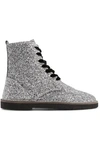 GOLDEN GOOSE Glittered leather ankle boots