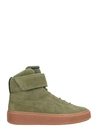 PUMA PLATFORM MID SUEDE OLIVE SNEAKERS,364588 01