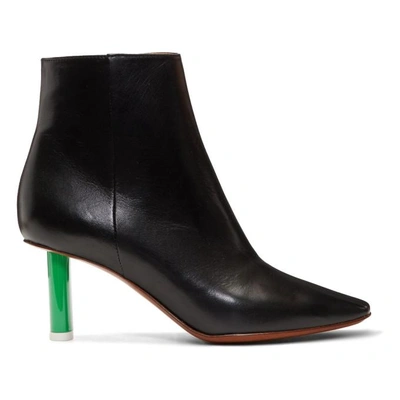 Vetements Lighter-heel Leather Ankle Boots In Black