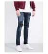 AMIRI Leather patch slim-fit skinny jeans