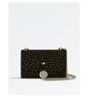 JIMMY CHOO FINLEY SCATTERED CRYSTALS AND SUEDE CROSS-BODY BAG