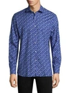VILEBREQUIN Floral Tailored-Fit Cotton Button-Down Shirt