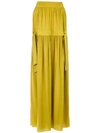 ADRIANA DEGREAS SILK MAXI SKIRT,SALG016012285790