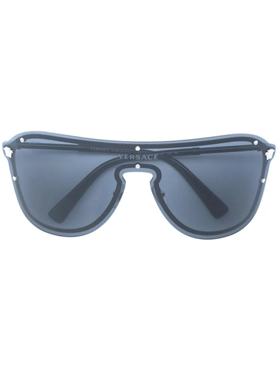 Versace Frenergy Visor Sunglasses In Black