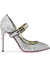 GUCCI GLITTER PUMP WITH CRYSTALS,494233KSPF012482284
