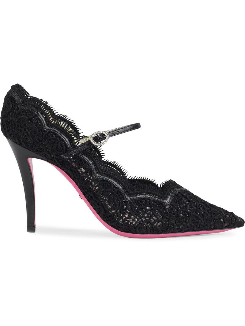 gucci virginia lace pump