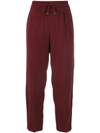 ALEXANDER WANG T T BY ALEXANDER WANG CROPPED ZIPPED PANTS - RED,4W374005V400112304707