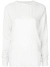 JIL SANDER JIL SANDER RIBBED KNIT JUMPER - WHITE,JSWL754332WLY20038B12456743