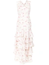 OLYMPIAH FLAMINGO PRINT GOWN,118503E12445386