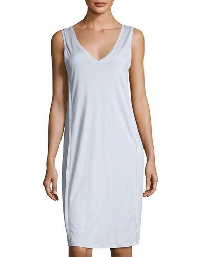 Hanro Pure Essence Sleeveless Nightgown In Blue