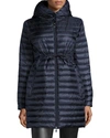 Moncler Barbel Hooded Puffer Coat In Navy