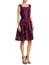 TALBOT RUNHOF Floral Fit-And-Flare Dress