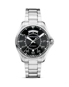 Hamilton Men's Swiss Automatic Khaki Pilot Stainless Steel Bracelet Watch 42mm H64615135 In Black/silver