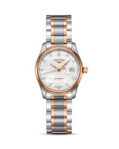 Longines Master Collection Automatic Diamond Ladies Watch L2.257.5.89.7 In Gold / Gold Tone / Mop / Mother Of Pearl / Rose / Rose Gold / Rose Gold Tone / Skeleton