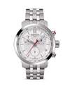 Tissot Prc200 Chronograph Nba Bracelet Watch, 41mm In Silver
