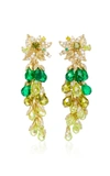 ANABELA CHAN EMERALD CORALBELL EARRINGS,AC-17-EG-13-ES-YG-GP