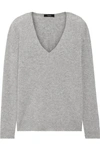 Theory Easy V-neck Cashmere Sweater In Gray
