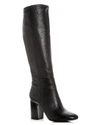 KENNETH COLE WOMEN'S CLARISSA LEATHER HIGH BLOCK HEEL BOOTS,KL06158LE