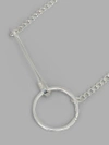BIIS BIIS SILVER SAFETYPIN AND KEYRING CLOSURE NECKLACE WITH SPHERES