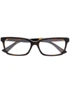 GUCCI square frame glasses,GG0168O12470305
