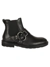 DOLCE & GABBANA BUCKLED CHELSEA BOOTS,A60083 A103280999