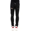 OFF-WHITE BLACK RIPPED SKINNY DENIM PANTS,9163274