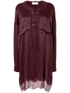 FAITH CONNEXION lace trim shirt dress,W1651T0001912468316
