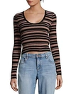 MINKPINK Striped Cotton Sweater,0400095995075