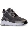 Nike Women's Air Huarache Run Ultra Se Running Sneakers From Finish Line In Dust/metallic Pewter-blac