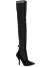 FENDI FENDI THIGH-HIGH SOCK BOOTS - BLACK,8W6620A02G12441255