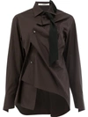 AGANOVICH long sleeved twisted shirt,SH0112402950