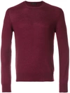 Prada Cashmere Crew Neck Sweater In Red