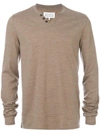 MAISON MARGIELA MAISON MARGIELA KNITTED HENLEY TOP - BROWN,S50GC0470S2306612202472