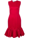 Prada Tulip Shape Gathered Detail Dress